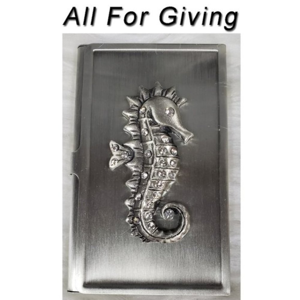 Seahorse Business Card Holder NWT